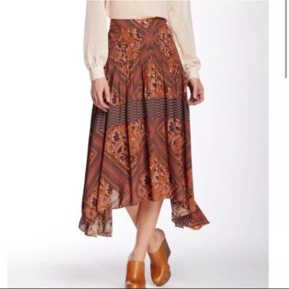 FREE PEOPLE boho patterned harem skirt 10
